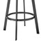 Armen Living Chelsea 29" Swivel Bar Stool with Matte Black Finish and Black Faux Leather LCCSBABLBL30 - alternate 8